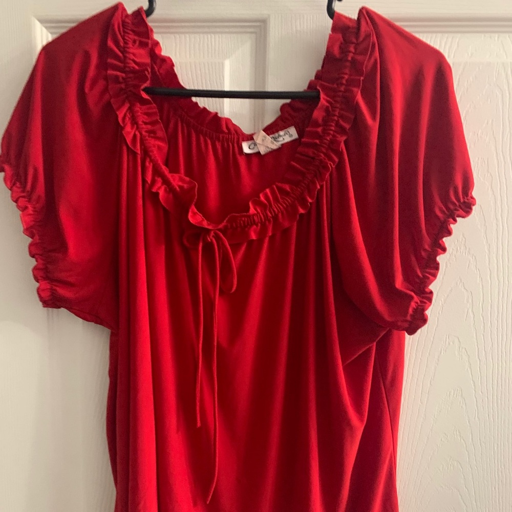 Red Peasant Top